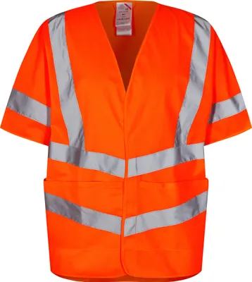 Produktbild von F. Engel Safety Weste mit kurzen Ärmeln, Orange, Gr. 3XL/4XL