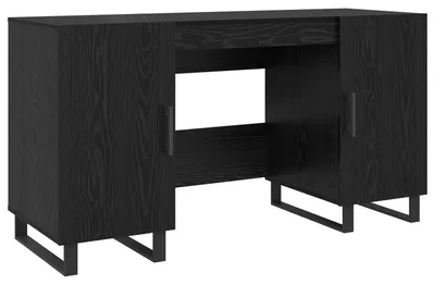 Obrázek produktu pro vidaXL Psací stůl s policí vzhled černý dub 140 x 50 x 75 cm