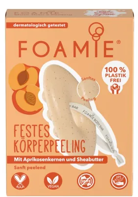 Produktbild von FOAMIE FESTES KÖRPERPEELING Aprikosenkernen & Sheabutter (80 g)