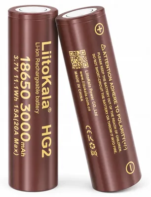 Productafbeelding van LiitoKala HG2 batterij, 3.7V, 3000 mAh, 18650