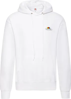 Produktbild von Fruit of the Loom Kapuzen-Sweat mit kleinem Vintage-Logo Farbe: weiß - Vintage-Logo klein Größe: L