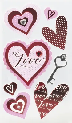 Produktbild von Sticker-Etikett Love 8 Stück 4-farbig Packung mit 6 Stück
