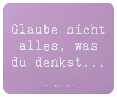 Produktbild von Mr. & Mrs. Panda Mouse Pad Spruch Selbstvertrauen und Klarheit - Lavendeltraum - Geschenk, Mauspad, Gefühle, pc mousepad, innere Kritiker, mausteppich, Pandawelt, Gefühl