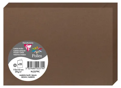 Image de Carte C6 double 210g brune