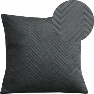 Produktbild von Geronimo | Dekokissen - Grau - 40x40 cm - Gestepptes Kissen - Maschinenwaschbar - Abnehmbarer Bezug - Antiallergisch