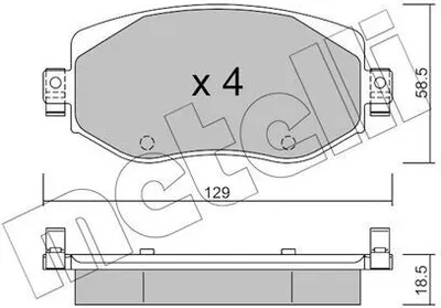 Produktbild von METELLI Bremsbeläge Satz Vorne Bremsklötze für RENAULT Megane IV Grandtour (K9A/M/N) 22-1110-0