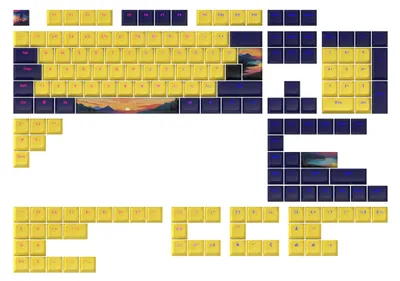 Obrázok produktu pre Mechanick krytky klvesnice Dark Project - Sunset PBT - ANSI & ISO