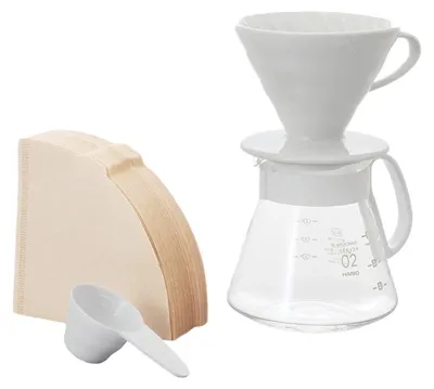 Obrázok produktu pre Hario V60-02 Sada keramických dripperov na remeslá - biela