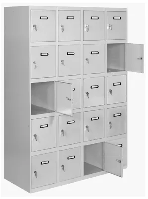Image de Casier-armoire Simonlocker Desm. 5 Portes 4/20 300 (1200) Gri Gris Taquilla 1800x1200x500 - Simonrack