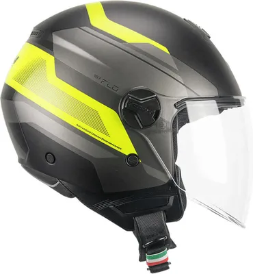 Immagine prodotto di Casco Jet CGM 167K FLO City Nero Fluo Giallo Opaco Visiera lunga taglia XS