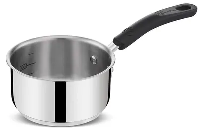 Image de Lagostina Pratica Casserole Profonde avec Long Manche en Acier Inox 18/10, Fond Lagoseal Plus pour Induction Gaz et Four jusqu'à 210°C, 14 cm