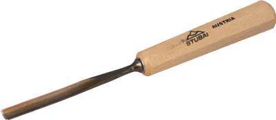 Immagine prodotto di Scalpello STUBAI Serie 52 - Forma 7 | Scalpello diritto - 8 mm, con manico in legno, per lavori di figura, intagli e rilievi, per lavorazioni precise del legno