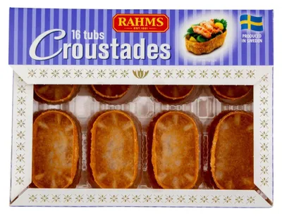 Obrázek produktu pro Rahms Croustades balení 16, 16 x 100 g křupavých skořápek z listového těsta ideální pro předkrmy a dezerty