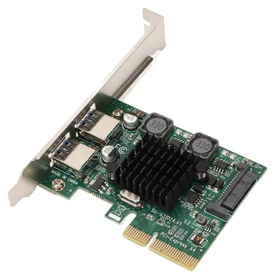 Obrázek produktu pro Rozšiřující karta USB 3.2 se 2 porty, vysokorychlostní 10 Gb/s, čip ASM3142 – rozšiřující karta USB pro Windows XP, Windows 7, Windows 8 a Windows 10
