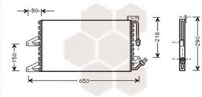 Produktbild von VAN WEZEL 17005205 Kondensator Klimaanlage Klimakondensator für FIAT PUNTO (176)