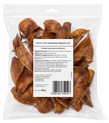 Image de PETITTO Schweineohr Premium Mono – friandises pour chiens – 10 pièces
