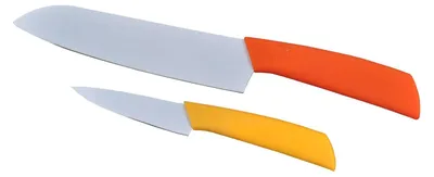 Produktbild von 2er-Set Santokumesser Schälmesser Küchenmesser Kochmesser Gemüsemesser antihaft