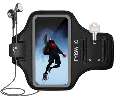Zdjęcie produktu dla Opaska sportowa na telefon - Elasthan - Dla ramion 20 do 40 cm - Czarna