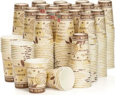 Image de 1 000 gobelets, gobelets en carton pour café à emporter, gobelets à café d'une contenance de 180 ml