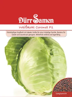 Artikelbild 1 von 'Weißkohl Coronet F1' aus der Kategorie Weißkohlsamen