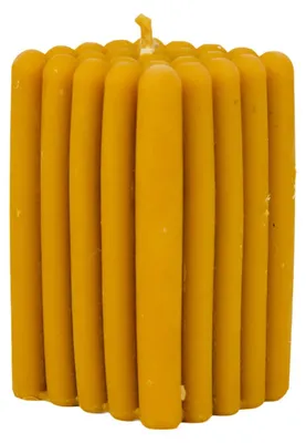 Imagen del producto de Vela cilíndrica "Bubble", fabricada con cera de abeja 100% natural