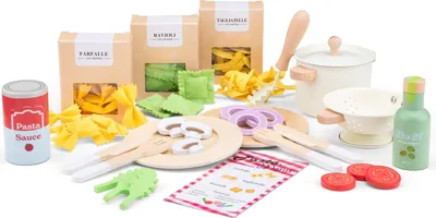 Produktbild von New Classic Toys Spielzeug-Essset Pasta - Holzspielzeug für Kinder