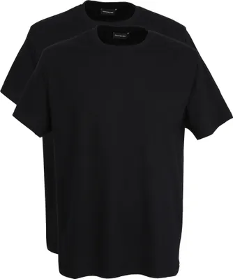 Produktbild von 2er Pack Götzburg T-Shirts kurzarm R-Neck, Farbe:Schwarz, Größe:L, Artikel:-2er Pack R-NECK schwarz