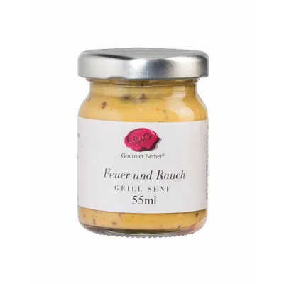 Produktbild von Gourmet Berner Feuer und Rauch, Grill Senf, 55ml Glas FFURM