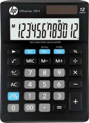 Produktbild von HP-OC 100 II/INT BX Bürotaschenrechner, 12-stellige Anzeige, 147x103x28mm, schwarz (HPKOC100II)