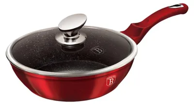 Obrázek produktu pro Mramorovaná pánev s poklicí 24 cm Burgundy Metalic Line Berlinger Haus BH 1259N