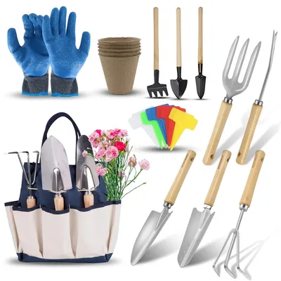 Immagine prodotto di Set di attrezzi da giardino da 23 pezzi con manici ergonomici