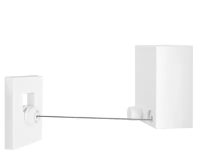 Produktbild von Waescheleine ausziehbar Wand Wäscheleine Wäscheständer Balkon Wäschetrockner Wandmontage zum Trocknen 4,2m fuer Wäsche Wohnung Outdoor 3 Farben Kingpower, Farbe:Weiß