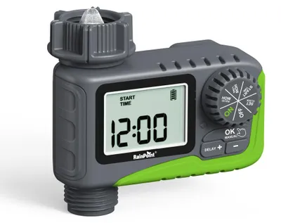 Produktbild von RainPoint ITV0105 Bewässerungscomputer, Automatische Gartenbewässerung mit LCD-Display, Regenverzögerung, Manueller Modus, Programmierbar