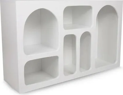 Produktbild von Kommode Dgargiul, Wohnzimmerbuffet, Wohnzimmer-Sideboard, Moderne Küchen-Speisekammer, 120x37h74 cm, Weiß
