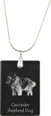 Image de Berger du Caucase - Pendentif en cristal avec chien, collier en argent avec photo, pendentif personnalisé de la marque Art-Dog
