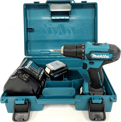 Zdjęcie produktu dla Makita DF333DSAE, Wiertarka pistoletowa, Zamek centralny, Czarny, Niebieski, 1 cm, 1700 RPM, 2,1 cm