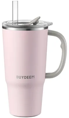 Zdjęcie produktu dla Buydeem Kubek Termiczny Ze Słomką 700 Ml, Ds57, Pink