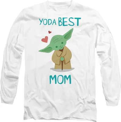 Produktbild von Star Wars - "Yoda Best Mom" T-Shirt für Herren/Damen Uni - Muttertag TV14113 (S) (Weiß)
