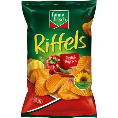 Obrázek produktu pro funny čerstvé brambory Riffles s chilli a paprikou 150g