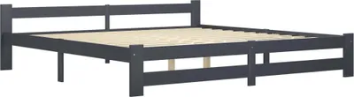 Obrázek produktu pro vidaXL Postel z masivu tmavě šedá borovice 200x200 cm