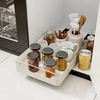 Produktbild von Famanu Schublade für Küchenschrank 35 x 42 cm - teleskopischer Küchenorganizer