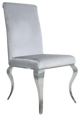 Produktbild von Casa Padrino Esszimmer Stuhl Silbergrau / Silber - Designer Stuhl - Modern Barock