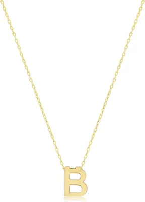 Produktbild von Stylische 9 Karat (375) Gold Buchstaben / Initiale Damen - Anhänger mit Kette - 42cm; TRS35951LTB