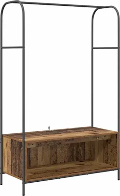 Image de Porte-manteaux vidaXL, aspect chêne brun, 100 x 44 x 160 cm