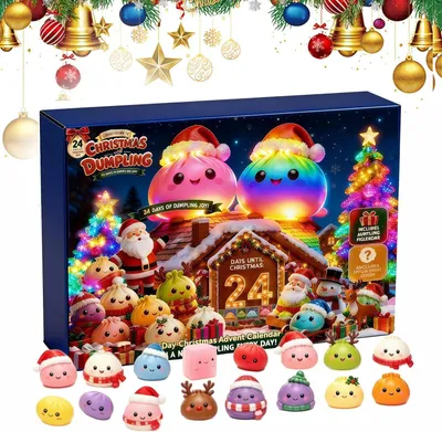 Produktbild von Squishy Weihnachten Adventskalender 2026 Quetschspielzeug-Kalender (H)