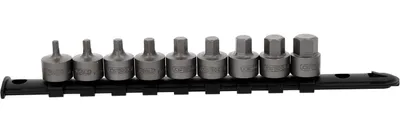 Produktbild von KS Tools 3/8 Bit-Stecknuss-Satz Innensechskant, kurz, 9-tlg, 4-14 mm
