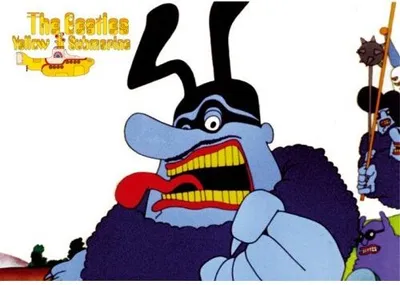 Produktbild von Die Beatles - Yellow Submarine Blue Meanies Postkarte