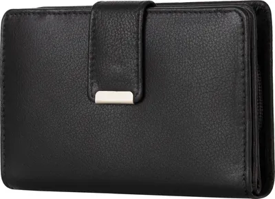 Produktbild von Money Maker RFID Damen Geldbörse Portemonnaie Geldbeutel Leder Schwarz.