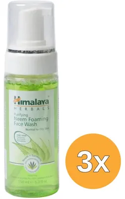 Productafbeelding van 3x Himalaya Herbals neem foam facewash (150 ml)
