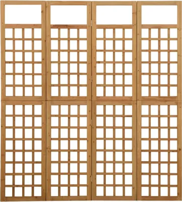 Obrázok produktu pre vidaXL Mriežka/paraván 4-dielny z jedľového masívu 161x180 cm